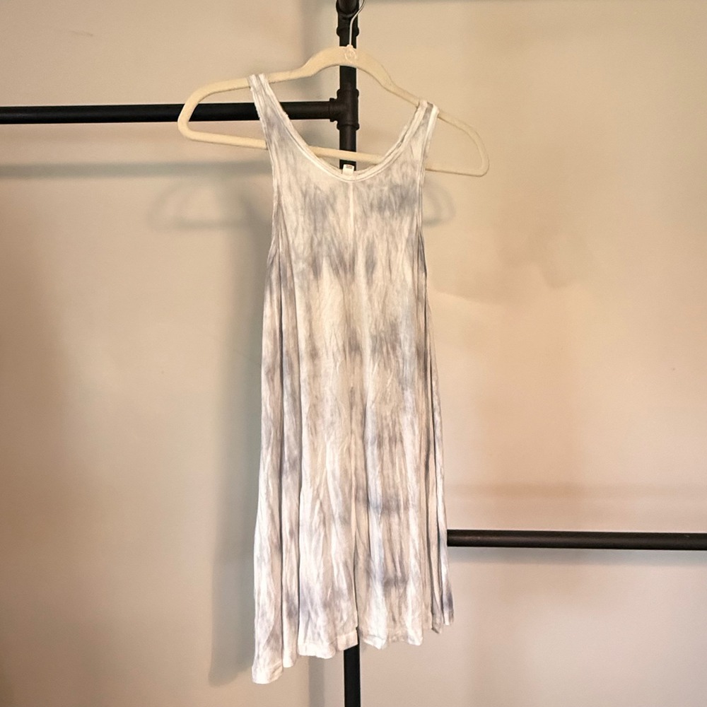 Billabong White Blue Tie Dye Sleeveless Mini Dress Small JD01KSPI